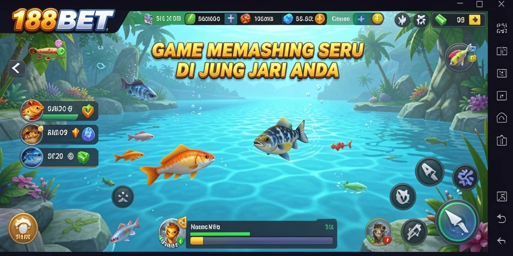 Screenshot utama 188BET menampilkan aksi seru gameplay memancing.
