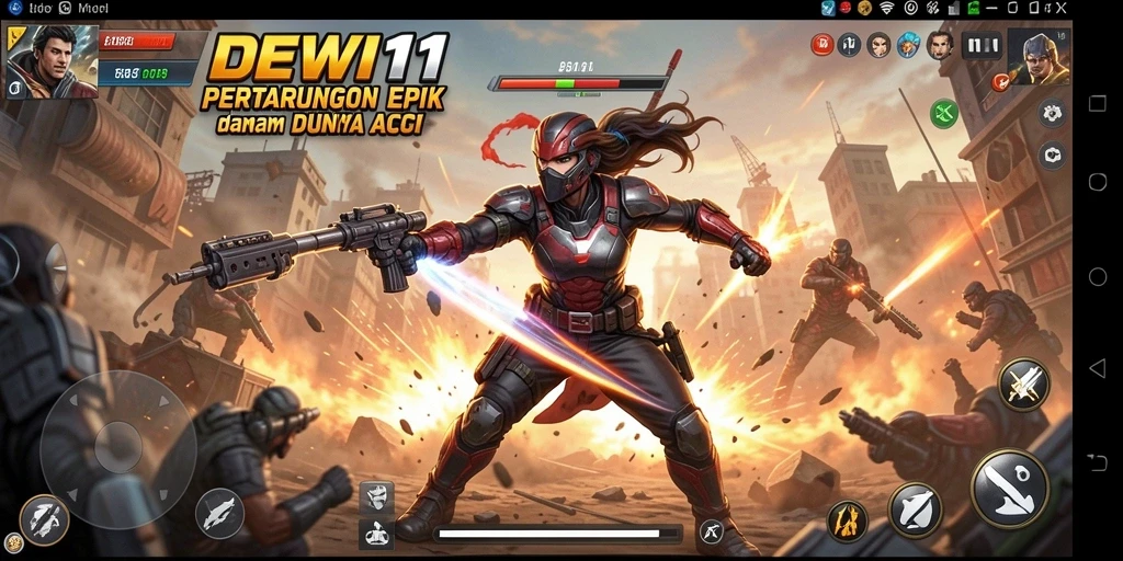 Screenshot DEWI11 menampilkan aksi seru dalam pertarungan.