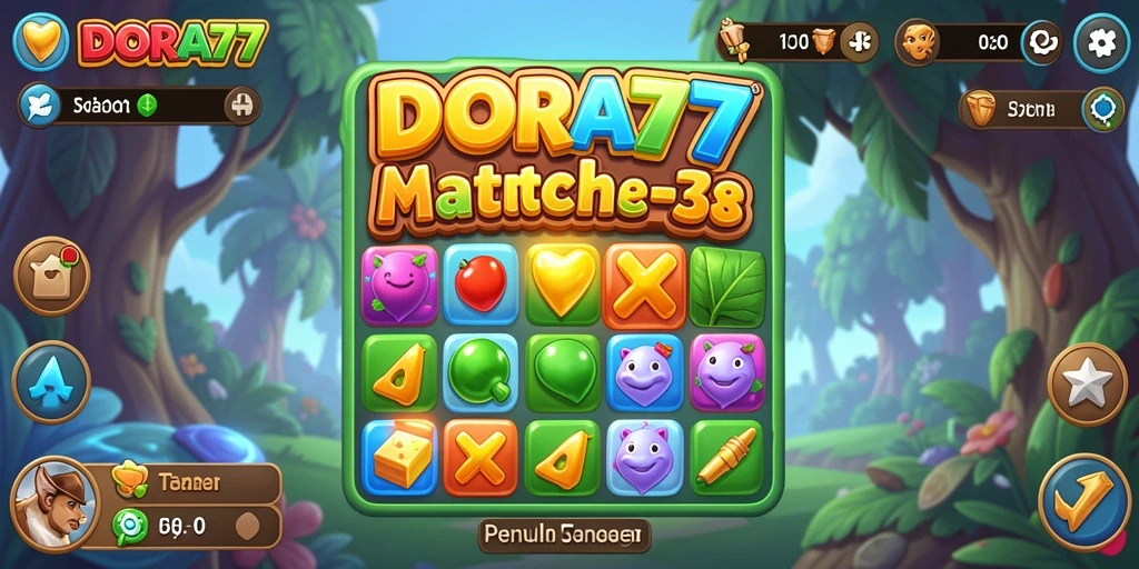 Tampilan gameplay DORA77 yang penuh warna dan menarik.