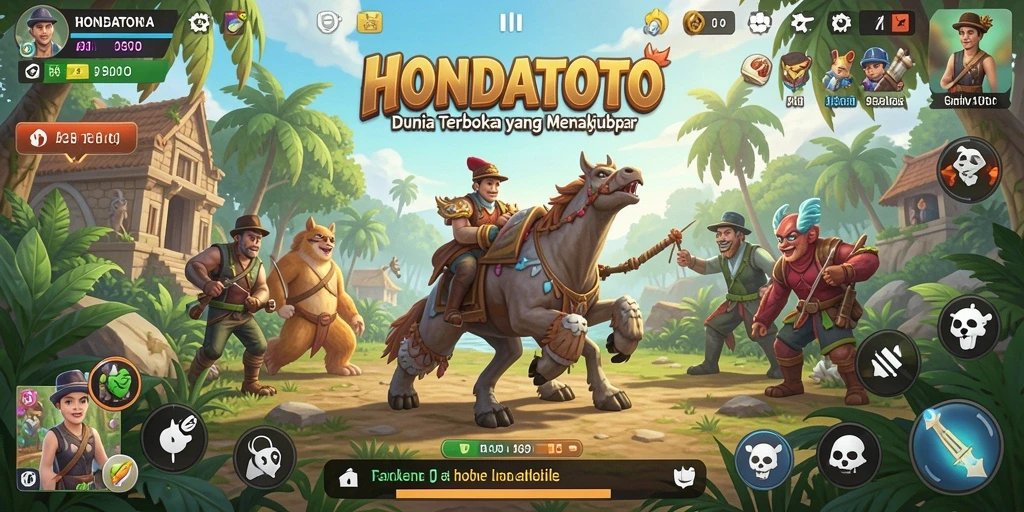 Tampilan gameplay <strong>HONDATOTO</strong> yang memukau dalam dunia terbuka.