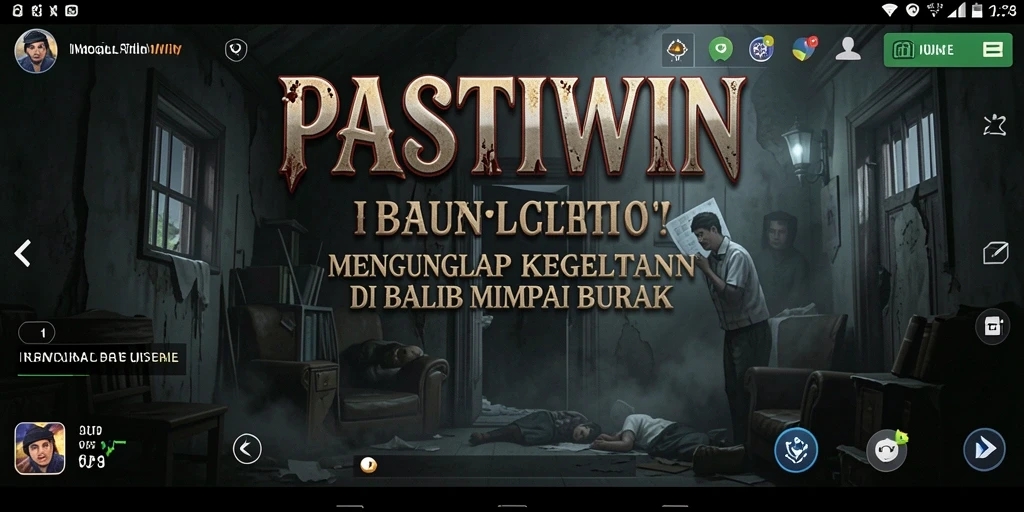 Screenshot gameplay PASTIWIN dengan suasana menyeramkan.