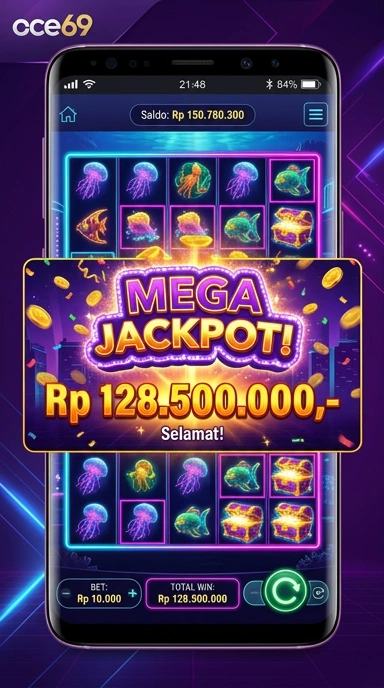 Tampilan antarmuka aplikasi oce69 yang modern dan menarik.